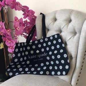 New Large Kate Spade Cloth Flower Tote
